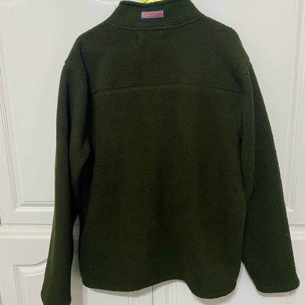 Vineyard Vines Men's Forest Green Zip Up Sweater